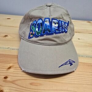 Disney Epcot‎ Soarin Hat Brown Adult Adjustable Embroidered Cap Theme Park Retro